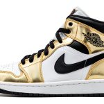 Nike Jordan 1 Mid Metallic Gold Men's Basketball Shoe Size 8.5-0