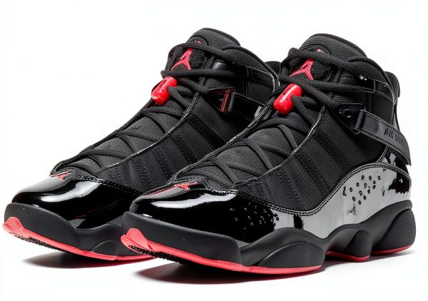 Nike Men's Air Jordan 6 Rings Basketball Shoes Black/Black/Infrared 23-2