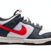 Nike Women's Dunk Low Sneaker Smoke Grey/Light Crimson/White-2